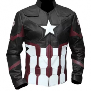 Captain America Civil War Faux Leather Jacket Black