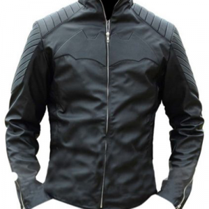 Batman Bat Logo Black Genuine Leather Jacket