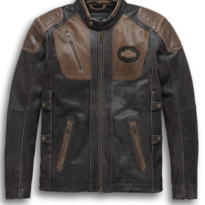 Harley Davidson Men's H-D Triple Vent System Trostel Leather Jacket