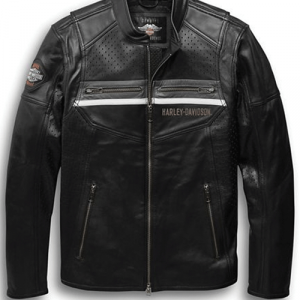 Harley Davidson Men's Llano Perforated Leather Jacket with Coolcore Technology