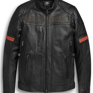 Men's Harley Davidson Vanocker Waterproof H-D Triple Vent System Leather Jacket