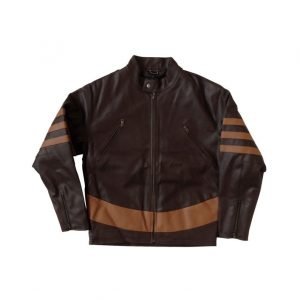 Wolverine Logan X-Men Hugh Jackman Brown Genuine Leather Jacket