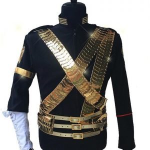 Michael Jackson Jam Golden Belt Jacket