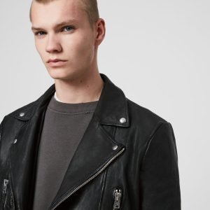 Mazo leather biker jacket