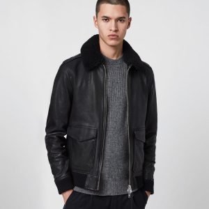 Phoenix leather aviator jacket