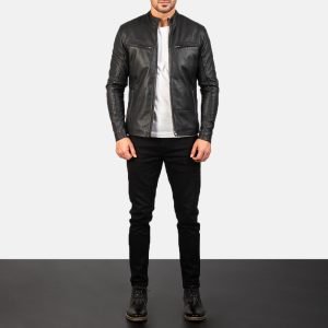 Men's Black Ionic Leather Jacket