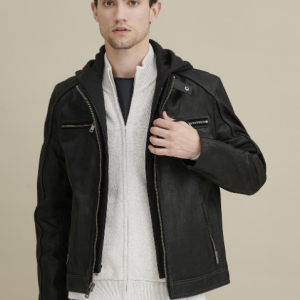 Jason Vintage Hooded Leather Jacket