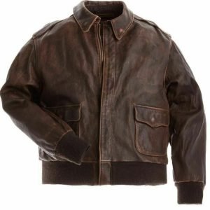 Men's Brown Real A2 Flight Pilot Bomber Distressed Real Genuine Leather Jacket