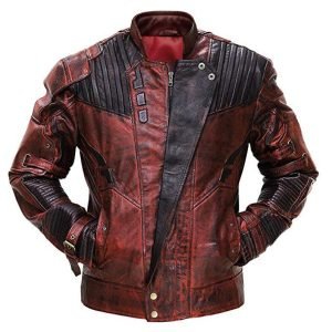 Men Guardian of the Galaxy Movie Genuine Lamb Skin Leather Jacket