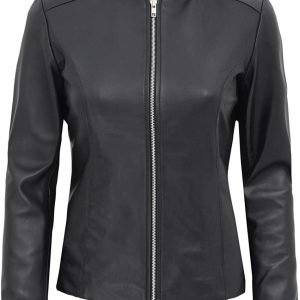 Aprilia Womens Black Leather Moto Jacket
