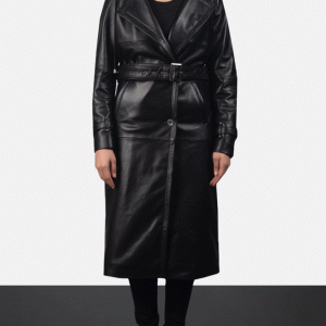 Fixon Hooded Black Trench Coat