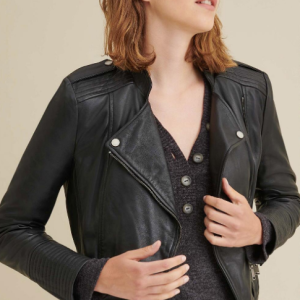 Monica Asymmetrical Leather Jacket