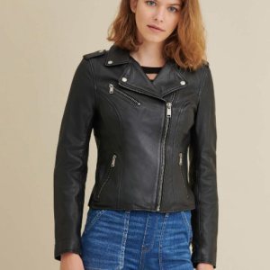Meredith Asymmetrical Leather Jacket