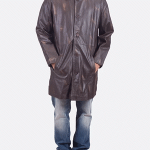 Classmith Brown Leather Coat