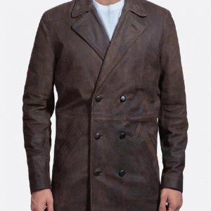 Half Life Brown Leather Coat