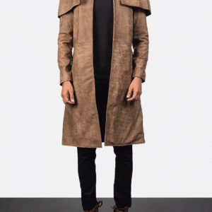 Deux Brown Leather Duster