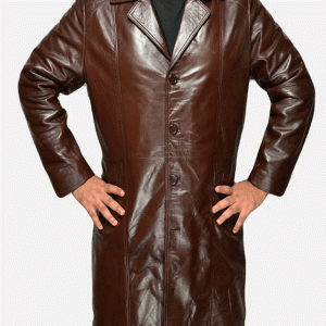 Rum Gum Brown Leather Coat