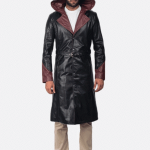 Devil Black Leather Coat